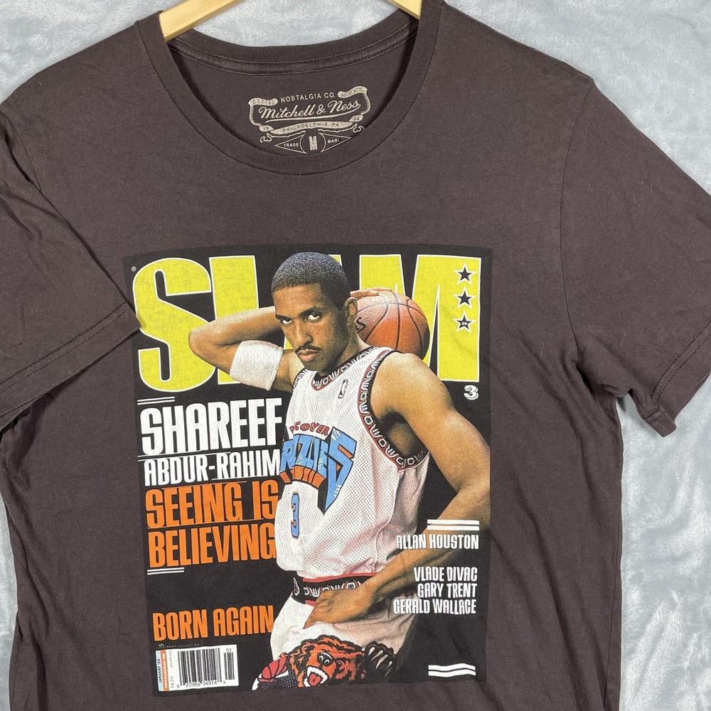 Mitchell & Ness SLAM Magazine Shareef Abdur-Rahim Grizzlies T-Shirt Brown Mens M